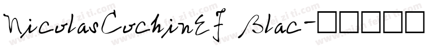 NicolasCochinEF Blac字体转换